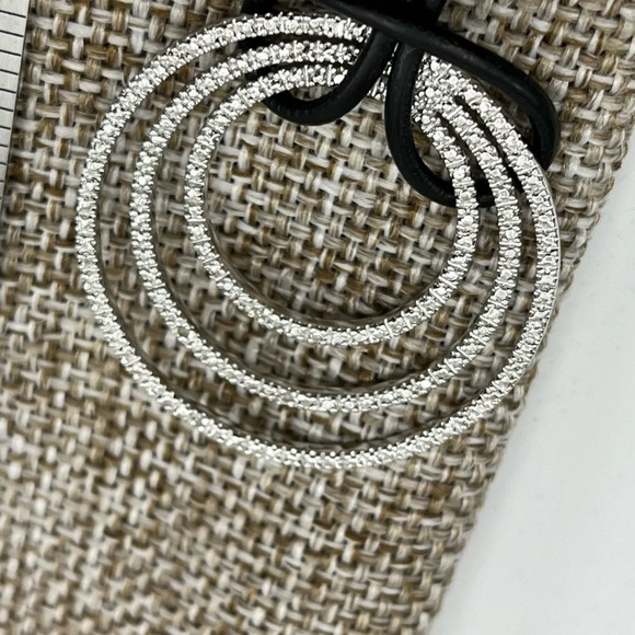 Technibond Classic Platinum-Bonded Sterling Silver Necklace with Black Cord - Picture 9 of 13